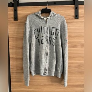 Hoodie CHICAGO BEARS Unisex zip up hooded sweatshirt size Large